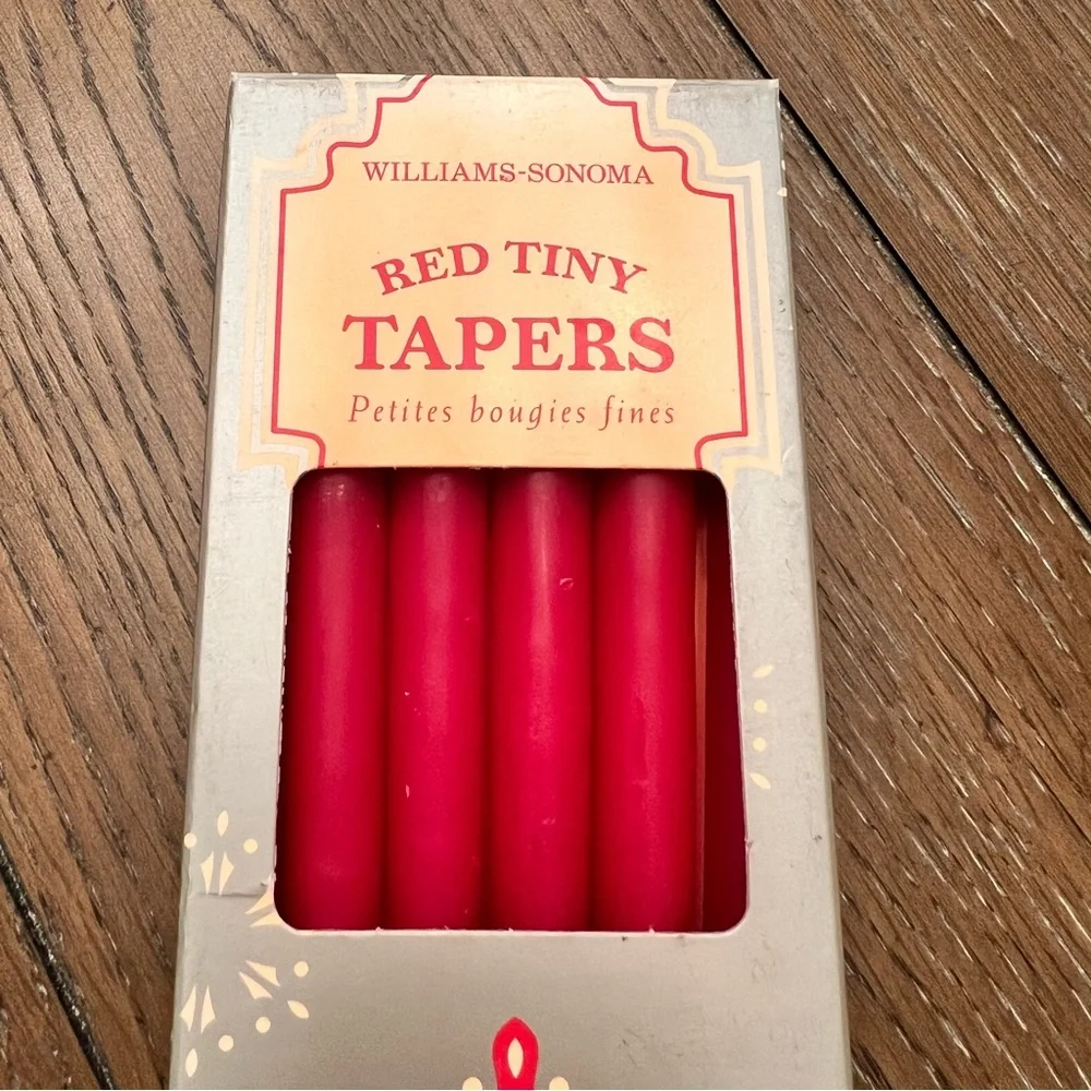 NIB - Williams Sonoma Red tiny taper candles